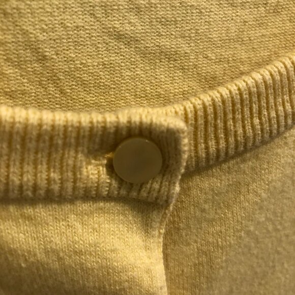 Talbots Classic Cardigan, Butter Yellow, Size XL - Picture 3 of 8